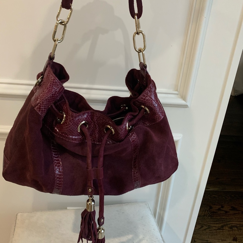 Charles David Purple Suede Bag (with Dust Bag)